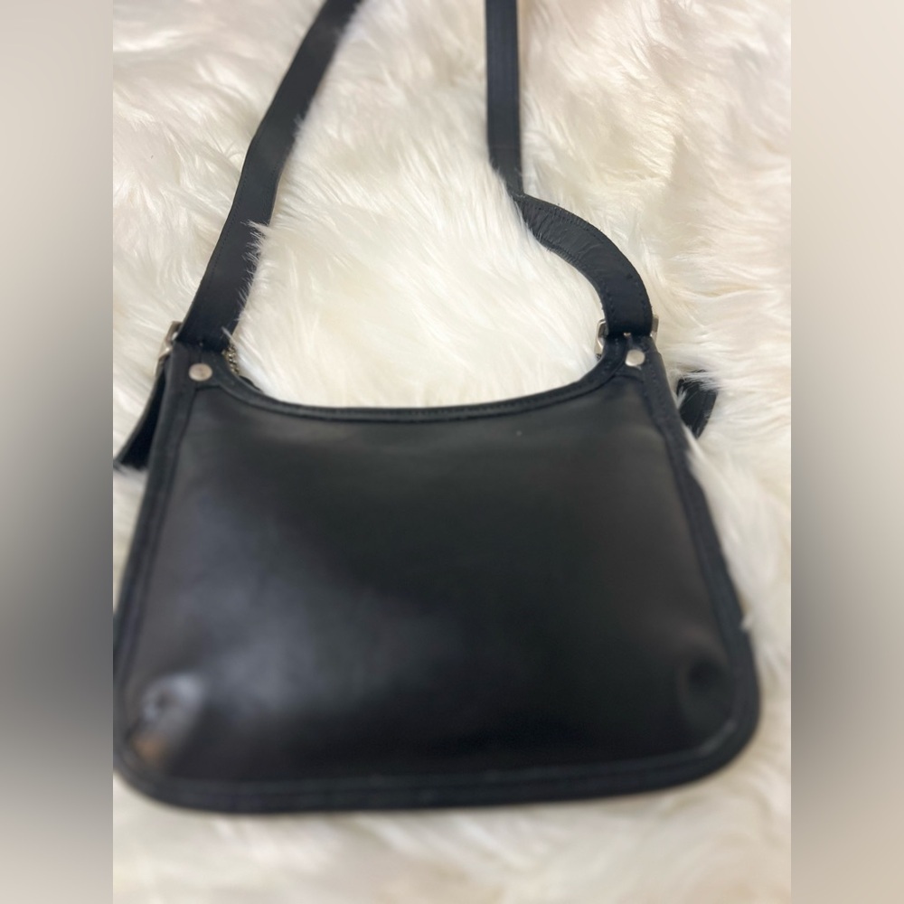 Vintage Coach #9142 Classic Black Leather Shoulder Bag - Picture 6 of 10